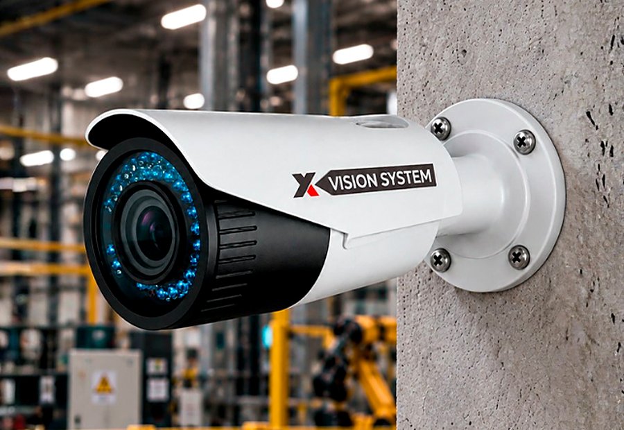 Câmera X Vision System instalada na indústria